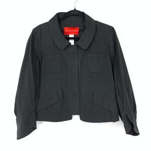 Christian Lacroix Women's Size 44 US 12 Cropped Jacket Long Sleeve Black